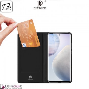 Dux Ducis dirbtinės odos viršelis - juodas (telefonui Vivo X60 Pro) Dux Ducis dirbtinės odos viršelis - juodas (telefonui Vivo X60 Pro)